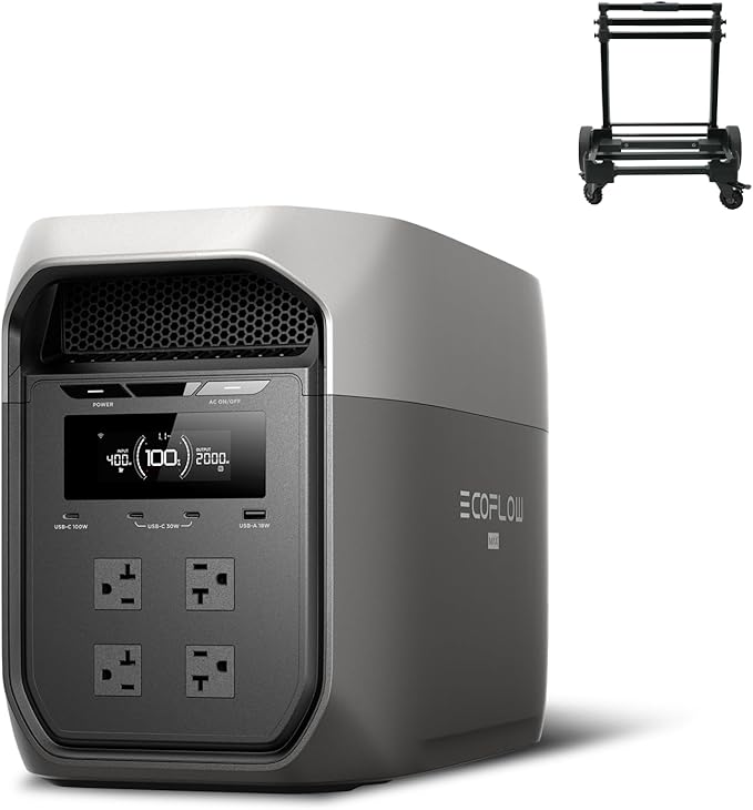 EF ECOFLOW Portable Power Station DELTA 3 Max, 2048Wh LiFePO4 Battery, Solar by EFECOFLOW