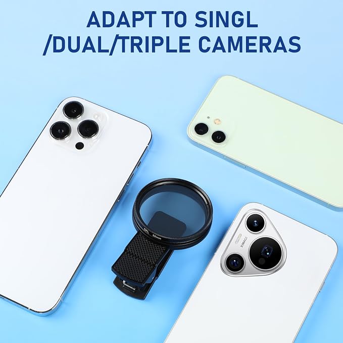 52mm Clip-on CPL Phone Camera Filter Kit, Circular Polarizer Filter, CPL - Image 7