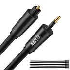 Elecan Mini Toslink to Toslink Digital Optical S/PDIF Audio Cable 25 Ft by Elecan