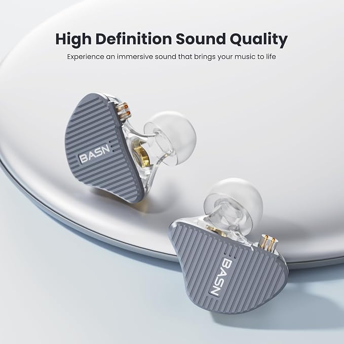BASN Mix-PD in Ear Monitor, 1Planar Driver + 1Dynamic Driver HiFi IEM Earphones - Image 2