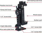 Metal Phone Tripod Mount w Rotatable Cold Shoe - Image 6