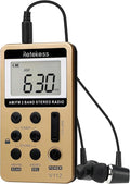 Retekess V112 AM FM Radio Portable, Mini Radio, Digital Tuning Rechargeable by Retekess
