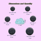 65Pcs Round Rubber Grommets kit 6 Sizes Double Sided Rubber Grommets - Image 2