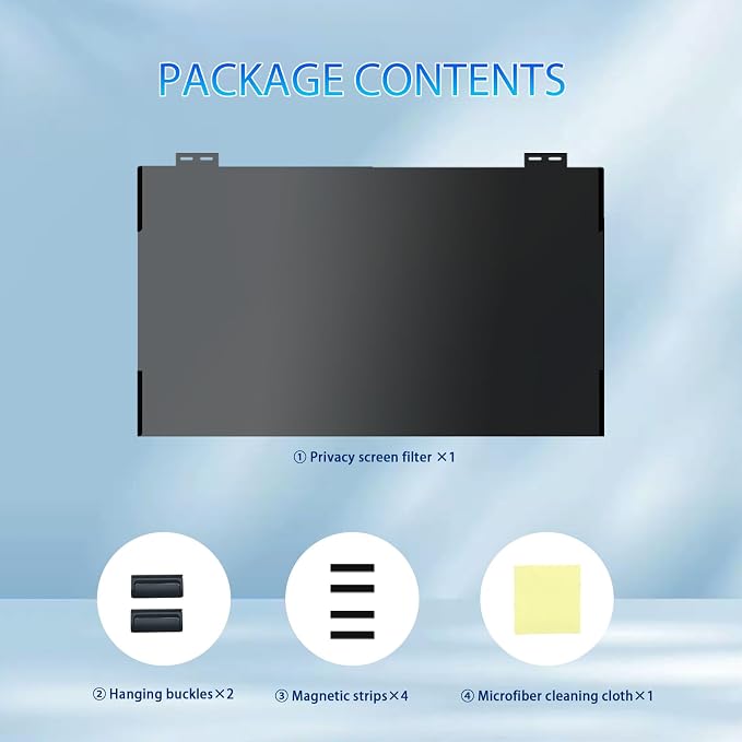 Computer Privacy Screen 23.6 Inch Magnetic, Removable Hanging Privacy Shield - Image 8