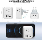 International Travel Adapter, Europe Travel Adapter - Image 5