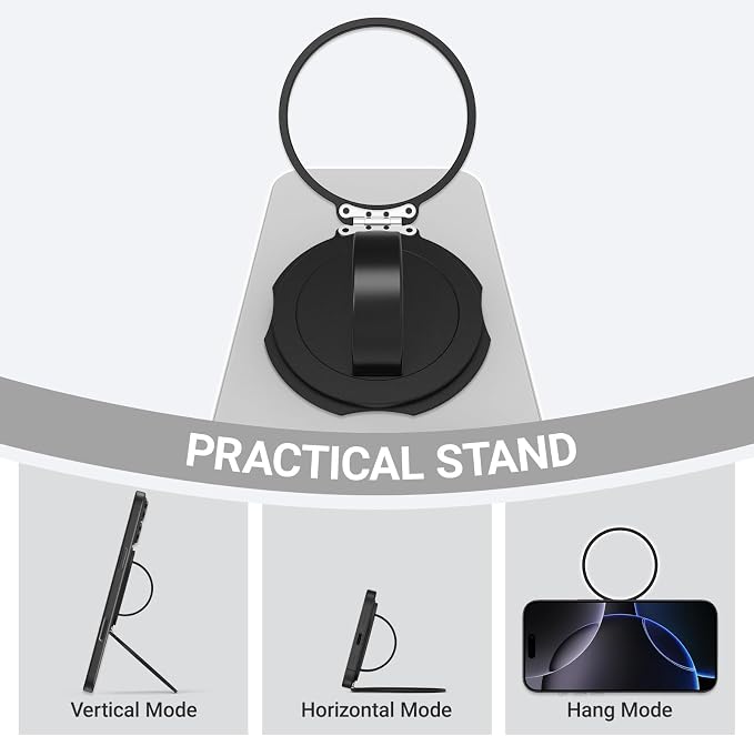 Grat 3 Upgraded Magnetic Phone Grip Stand, 360° Rotatable Silicone Strap Phone - Image 4