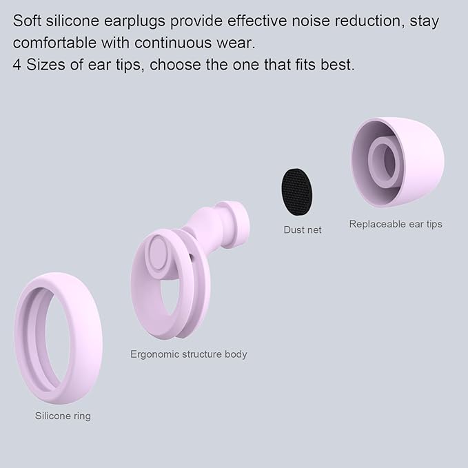 Ear Plugs for Noise Reduction, Reusable Concert Earplugs Hearing Protection - Image 4