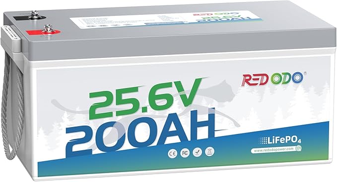 Redodo 24V 200Ah LiFePO4 Lithium Battery, Built in 200A BMS, Max. 5120Wh Energy by PrimeDayRedodoSaveup55
