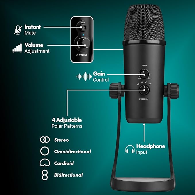 Movo UM700 Computer Condenser USB Gaming Mic - Image 4