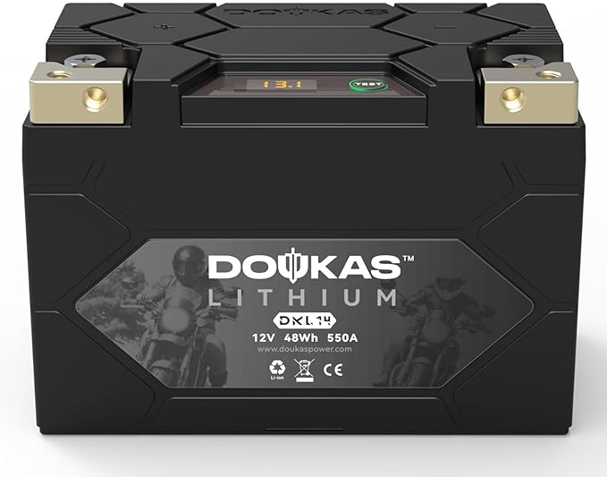 DKL14 550A LiFePO4 Motorcycle Lithium Battery, 12V 4Ah Powersports Battery by NOWSTARTTHEDEVICEIMMEDIAT