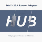 Powered USB Hub 10Gbps, intpw YH6AC 9-Port USB Splitter - Image 7