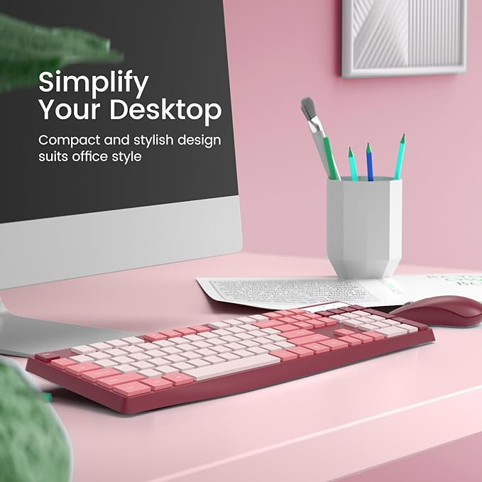 Wireless Keyboard and Mouse Combo, Lovaky 2.4G Full-Sized Ergonomic Keyboard - Image 6