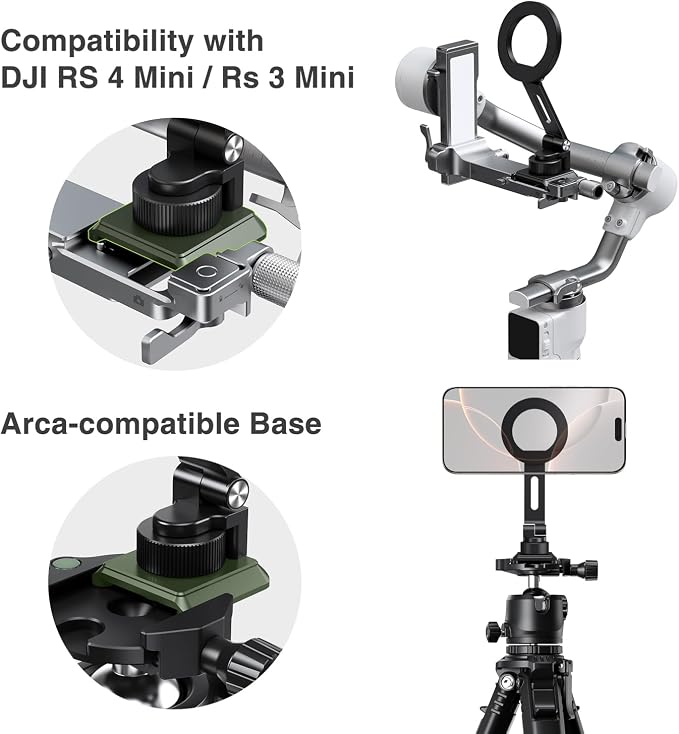 elitehood Aluminum Tripod Phone Mount Adapter - Image 2