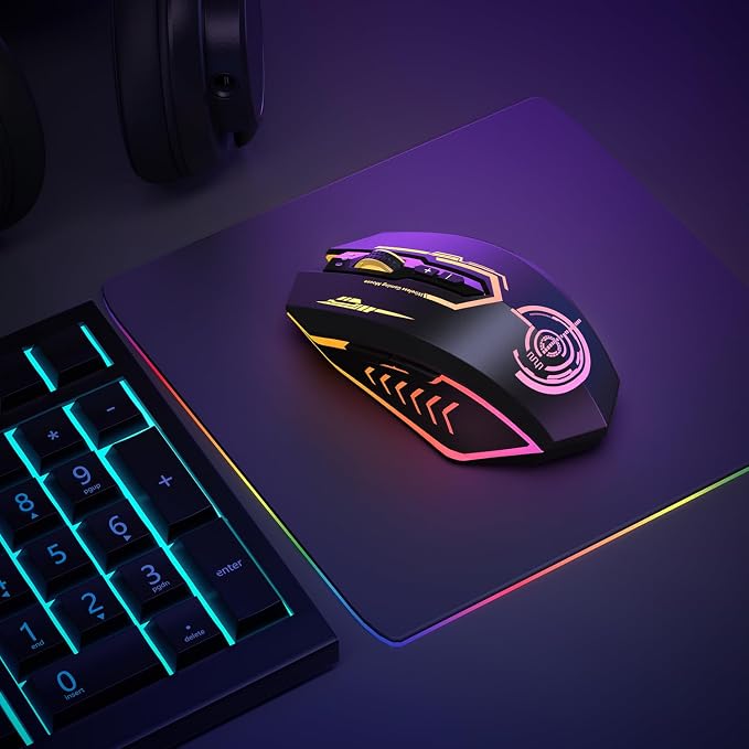 UHURU Wireless Gaming Mouse Up to 12000 DPI, Rechargeable USB-C Wireless Mouse - Image 8