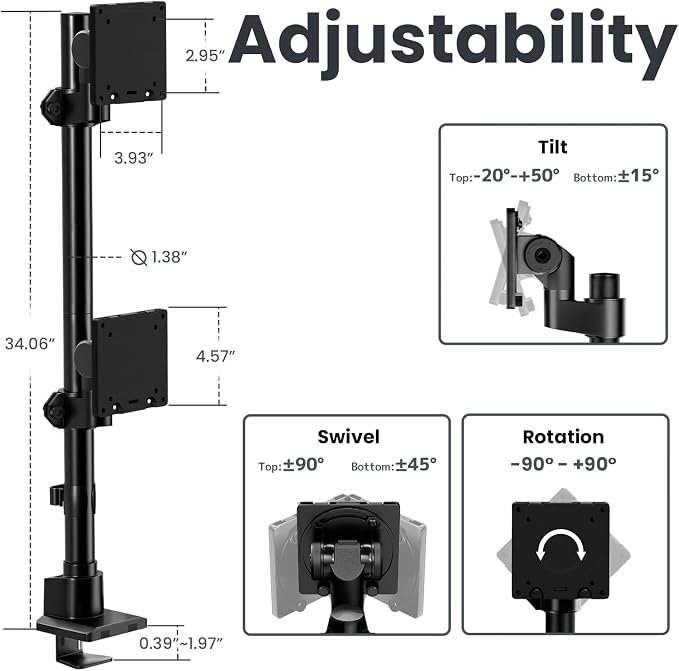 Dual Monitor-Arm Ultrawide Heavy Duty - Image 6
