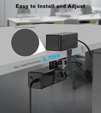 Dual Layer Desk Clamp Power Strip, Desktop Edge Mount Surge Protector - Image 6