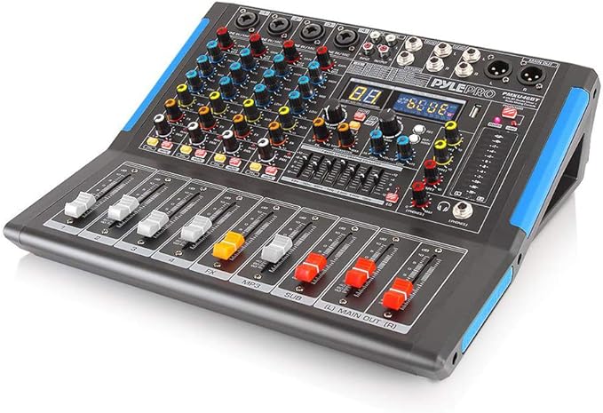 Pyle 4-Channel Bluetooth Studio Audio Mixer-DJ Sound Controller Interface - Image 4