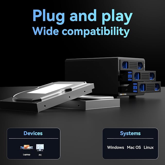 3 Bay 10Gbps Hard Drive Enclosure - Image 8