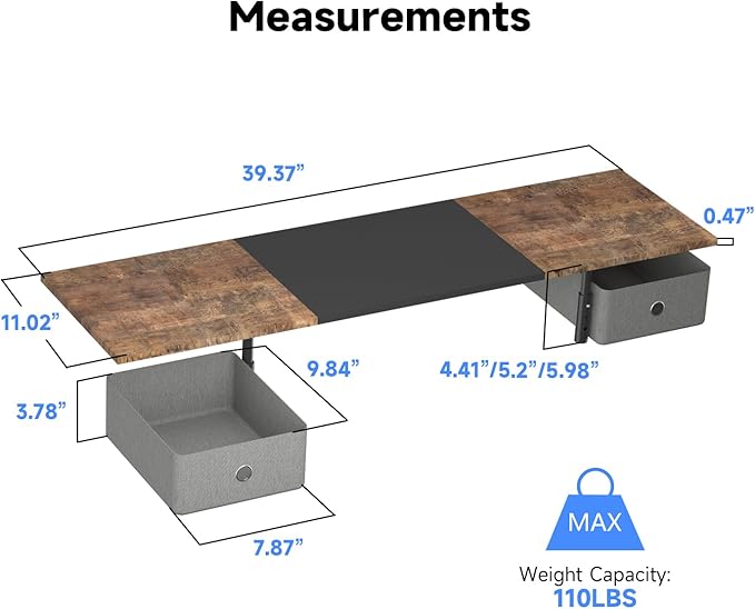 Suptek Dual Monitor Stand Riser - Image 2