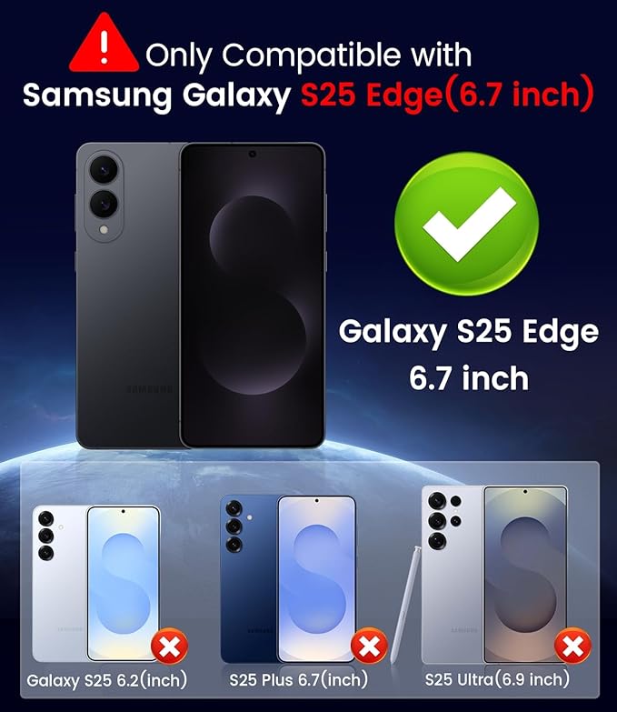 Magnetic for Samsung Galaxy S25 Edge Case Slim Soft Silicone Bumper Shockproof - Image 7