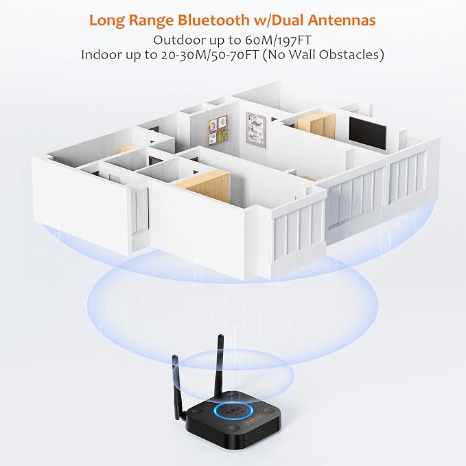 1Mii B06Pro Long Range Bluetooth Receiver, HiFi Wireless Audio Adapter - Image 3