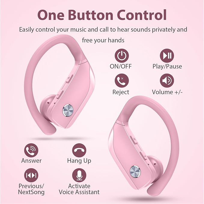 bmanl Wireless Earbuds Bluetooth Headphones 48hrs Play Back Sport Earphones - Image 4