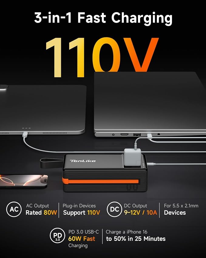 Portable Power Station 99.9Wh Power Bank - Image 3