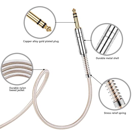Devinal 1/4 inch Extension Cord, 1/4" Male to Female Cable, 6.35mm Quarter inch - Image 4