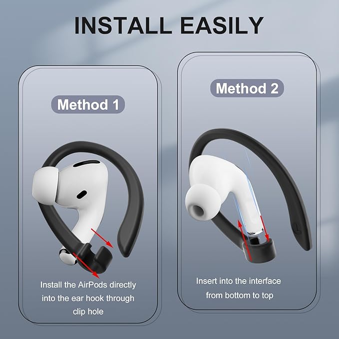 2 Pairs AirPods Ear Hooks for AirPods Pro 2, AirPods Pro, AirPods 4, 2 & 1 - Image 5