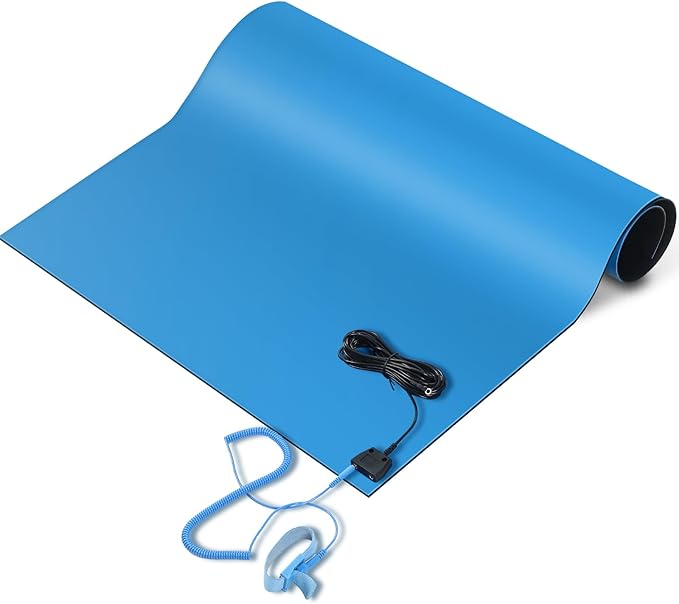 Anti-Static Mat Kits Includes Heat Resistant ESD Mats Anti Static Wrist Straps by Relaxweex