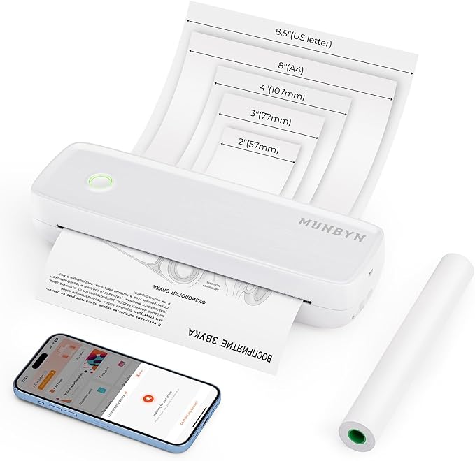 MUNBYN Portable Printers Wireless by MUNBYN