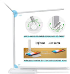 LED Desk Lamp with Wireless Charger, USB Charging Port, Desk Light with 10 - Image 4