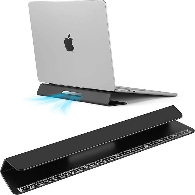 Portable Laptop Wedge Airflow Cooling Stand, Aluminium Laptops Feet Legs by Psitek