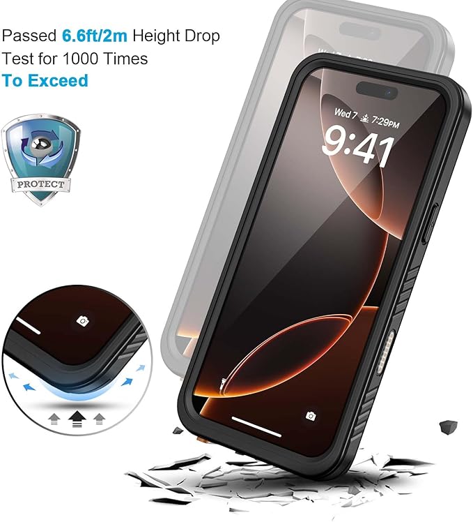 Lanhiem Magnetic for iPhone 16 Pro Max Case, Waterproof Dustproof Cover - Image 6