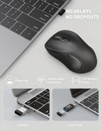 Trueque Wireless Mouse for Laptop, 2.4GHz Ergonomic Computer Mouse - Image 2