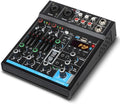 Depusheng M4 Portable Mini Mixer 4-Channel Audio Mixer DJ Console by Depusheng