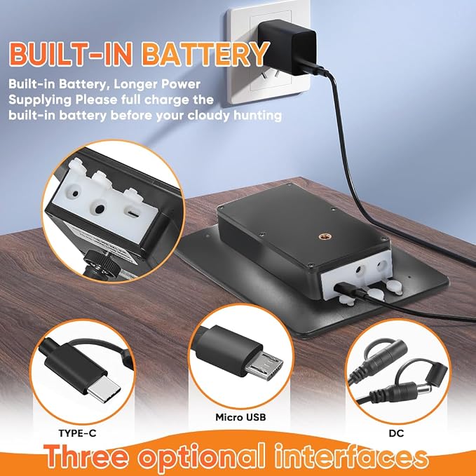 Solar Panel for Trail Camera, 6W Solar Kit Build-in 5000mAh Rechargeable Battery - Image 3