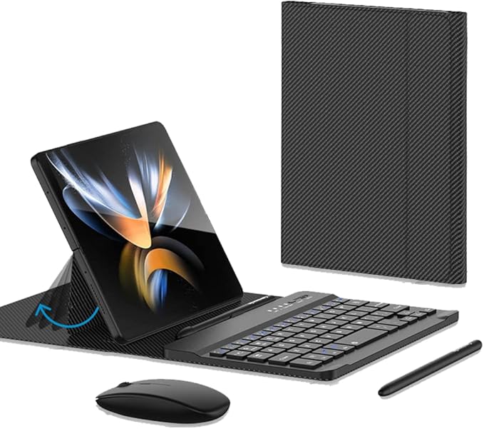 for Samsung Galaxy Z Fold 7 6 5 Keyboard and Mouse, Portable Mini 7.9 inch by voppton