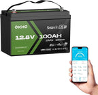 OKMO 12V 100Ah LiFePO4 Battery, Lithium Battery 100A BMS, 10 Years Lifetime by OKMOBeYourHomePowerBackup