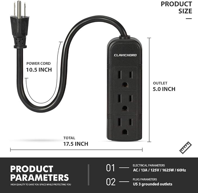 Power Strip with Flat Plug - Image 2