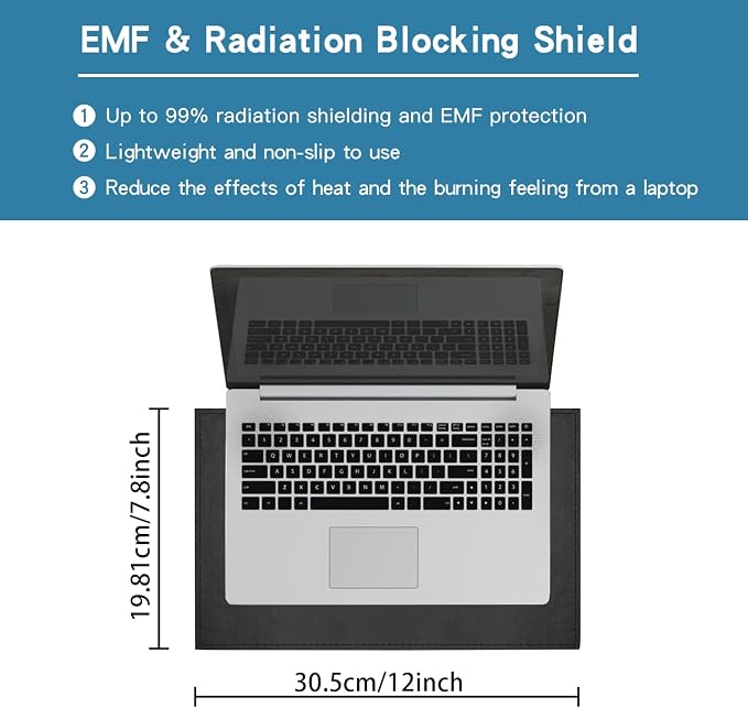 Laptop Pad Protection, Heat Shielding Laptop Pad EMI Blocker Lap Desk, - Image 6