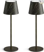 2-Pack Copper Cordless Table Lamp, Rechargeable LED Desk Lamp, 5000mAh Battery by LightUpYourLife