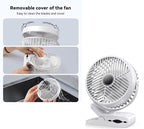 Portable Clip-on Fan 10000mAh Rechargeable Battery Powered – 3-Speed Quiet Desk - Image 2