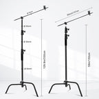 10.8ft/330cm Heavy Duty C Stand Stainless Steel Light Stand - Image 3