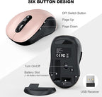 WisFox 2.4G Wireless Mouse for Laptop, Ergonomic Computer Mouse - Image 5