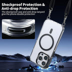 for iPhone 14 Pro Case with 62.99 inch Lanyard, Classic Clear&Black Magnetic - Image 4