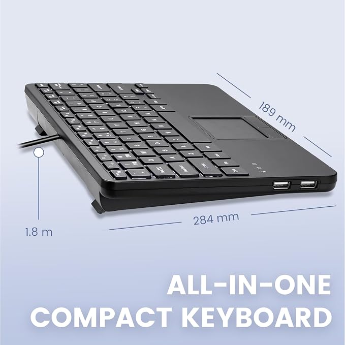 Perixx PERIBOARD-425 US Wired Mini USB Keyboard - Image 5