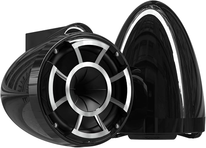 wet sounds Rev 8 Black V2 Revolution Series 8" Black Tower Speakers w/X-Mount by wetsounds