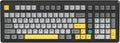 NACODEX Ajazz AK980 Grey Yellow Wireless Mechanical Gaming Keyboard, Tri-Mode by NACODEX