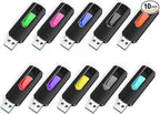 RAOYI 10 Pack 64GB USB 3.0 Flash Drives Slide Retractable Memory Stick Bulk by RAOYI